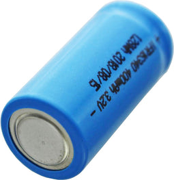 IFR 16340 - 400 mAh 3,2 V LiFePo4 batterijknop bovenkant onbeschermd, 16,55 x 34,6 mm