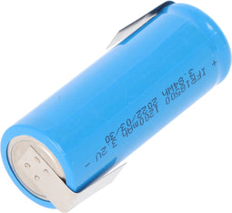 IFR 18500 1200mAh 3.2V LiFePo4 accu flat top zonder kop onbeschermd 49x18.15mm met soldeerlip Z