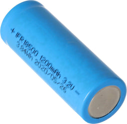 IFR 18500 - 1200mAh 3.2V LiFePo4-batterij (platte bovenkant) onbeschermd
