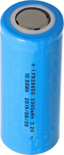 IFR26650 3,2 V - 3,3 V 3300 mAh LiFePO4 lithium-ijzerfosfaatbatterij onbeschermd, 26,1 x 66 mm
