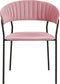 MARIPOSA - Eetkamerstoel set van 2 - Roze - Fluweel