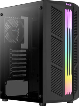 Aerocool Prime - Tower Behuizing - ATX Micro-ATX Mini-ITX - Gehard Glas - 34,11L - Max Grafische Kaart 302mm