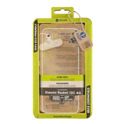 Muvit for Change - Telefoonhoes Redmi 13C 4G - Bescherming tegen krassen - Transparant
