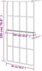 vidaXL - Inloopdouchewand - met - schap - 100x195 - cm - ESG-glas - aluminium - zwart