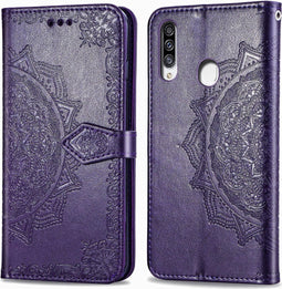 iMoshion Hoesje Geschikt voor Samsung Galaxy A20s Hoesje Met Pasjeshouder - iMoshion Mandala Bookcase - Paars