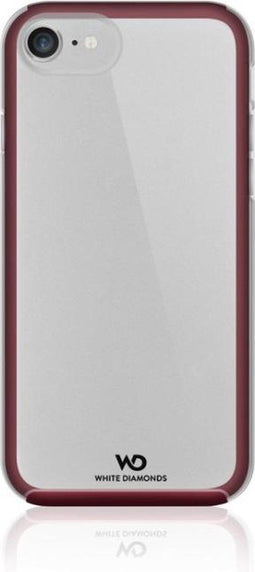 White Diamonds Essential Cover - Geschikt voor iPhone 7/8/SE (2020) - 3-laagse bescherming - Bourgondisch Rood