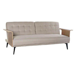 DKD Home Decor - Slaapbank - Dubbelzijdig - Zwart Beige Metaal Bruin (203 x 87 x 81 cm)