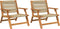 vidaXL - Tuinstoelen - 2 - stuks - Beige - 67x77x73 - cm - Massief - acaciahout