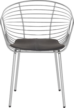 HOBACK - Eetkamerstoel - Zilver - Metaal