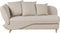 MERI II - Chaise longue - Beige - Linkerzijde - Fluweel