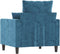 Fauteuil 60 cm fluweel blauw