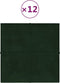 vidaXL - Wandpanelen - 12 - st - 1,08 - m² - 30x30 - cm - fluweel - donkergroen