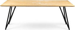 Furntastik Eetkamertafel Badalona, 200x100 cm, naturel