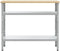 vidaXL - Werktafel - in - Grijs, - 100x55x85 - cm, - Van - Staal - en - Bewerkt - Hout