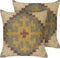 SARON - Sierkussen set van 2 - Groen - 45 x 45 cm - Jute