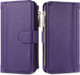 iMoshion Hoesje Geschikt voor Samsung Galaxy S9 Hoesje Met Pasjeshouder - iMoshion Luxe Portemonnee - Paars