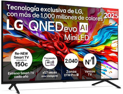 LG 55QNED92A6A - 55 inch - 4K QNED Evo MiniLED - Dolby Vision IQ - (2025)