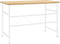 vidaXL - Computerbureau - 105x55x72 - cm - MDF - en - metaal - wit - lichteikenkleurig