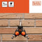 BLACK+DECKER Kraanstuk - 3/4 Inch Connector - Waterstop - 2 Weg Splitser - Zwart/Oranje
