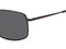 Hugo By Boss Hg 1287/S - Rechthoekig Metaal Heren Zonnebril - Grijze lenzen - Zwart frame