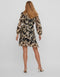 VILA VIRINA KIT L/S SHORT WRAP KNEE DRESS/SU - Wikkeljurk - V-Hals - Maat 38