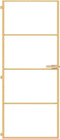 vidaXL - Binnendeur - smal - 83x201,5 - cm - gehard - glas - en - aluminium - goudkleur