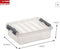 Sunware - Q-line opbergbox 1L transparant metaal - 20 x 15 x 6 cm