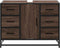 vidaXL - Wastafelkast - 80x33x60 - cm - bewerkt - hout - bruin - eikenkleurig