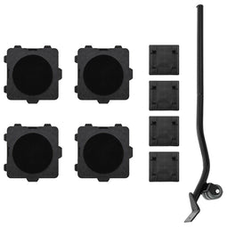 Meubelrollers 4 st met lifter 13,5x13,5x4,2 cm 300 kg zwart