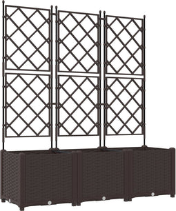 vidaXL - Tuinbak - met - Trellis - 120x40x143 - cm - Bruin