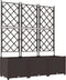vidaXL - Tuinbak - met - Trellis - 120x40x143 - cm - Bruin