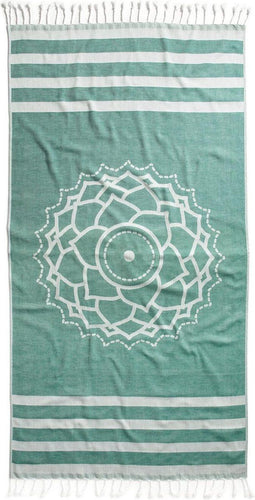 Seahorse Crown - Hamamdoek - 90 x 180 cm - Green