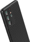 Hoesje Geschikt voor Samsung S21 Ultra Backcover Liquid Siliconen Case TPU Hoesje Zwart - Luxe Telefoonhoesje Wallet Case Pasjeshouder PU Leder