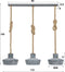 AnLi Style Hanglamp 3xØ28 betonlook verstelbaar touw