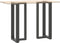 vidaXL - Bartafelpoten - 2 - st - T-vormig - 50x35x(100-101) - cm - staal - antraciet