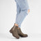 PS Poelman Mink - Dames Chelsea laarzen - Chunky zool 4,5 cm - Donker Taupe - Maat 37