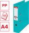 Esselte No.1 Kunststof A4 Ordner met Etikethouder - 2-Rings - Rugbreedte Van 75mm - Capaciteit van 500 Vel - Turquoise
