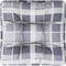 vidaXL - Palletkussen - 50x50x12 - cm - stof - ruitpatroon - grijs