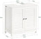 SoBuy FRG237-W - Wastafelonderkast - 2 Deuren 2 Opbergplanken - Wit 60x35x58cm