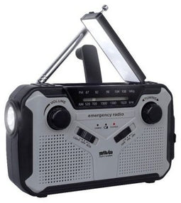 Silva Schneider SOS 112 - Noodradio VHF FM - Oplaadbaar met zonnepaneel en zaklamp - Zwart/zilver