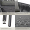Tectake Valeiras - Tuinstoelen - Set van 2 - Rope Design - Donkergrijs (2 stuks)