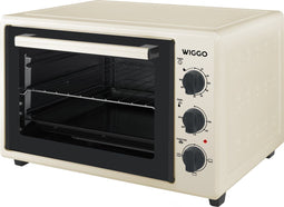 Wiggo WMO-E353(C) - Vrijstaande Mini Oven - 35 liter - 1800 W - Creme