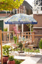 Mica Decorations Bloem Parasol - Stokparasol - H238 x Ø220 cm - Blauw