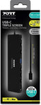 Port Designs 901906-W - USB-C Triple Screen Travel Docking Station - 11 aansluitingen - tot 4K