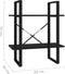 vidaXL - Boekenkast - met - 2 - schappen - 60x30x70 - cm - bewerkt - hout - zwart
