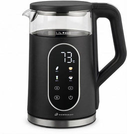 HomeShift® Waterkoker - Temperatuurregeling - 1,7 Liter - 2200W - Zwart