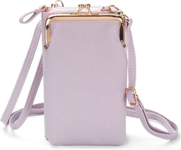 Telefoontasje Dames Crossbody - iMoshion Vegan Lederen Telefoontasje Crossbody - Universeel Schoudertasje telefoon - Paars
