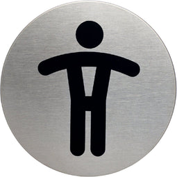 Infobord pictogram Durable 4905 wc heren rond 83mm | 5 stuks