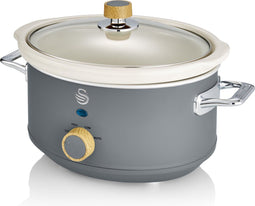 Swan Nordic Retro Slowcooker - 3,5 Liter Inhoud - Grijs