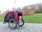 Trixie Hondenfietskar - M - Max. 22 kg - Zwart Rood - 75x63x68/137 cm